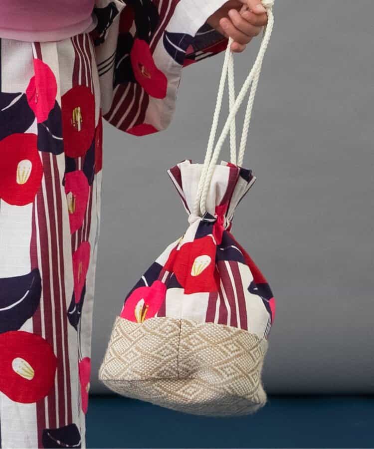 BREEZE Drawstring Bags (Direct from Japan) Japanese Kimono Bag Series Other Brands Japanese Summer Festival Special