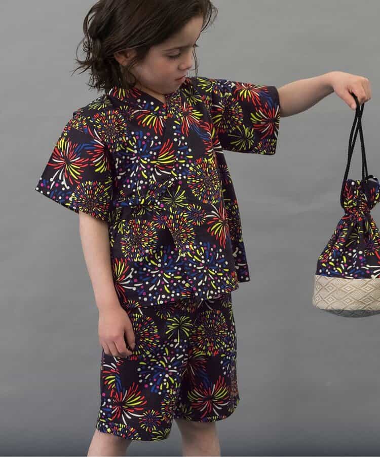 BREEZE Jinbei Kimono 80-140cm Boys' Summer TOPS PANTS Japanese Summer Festival Special