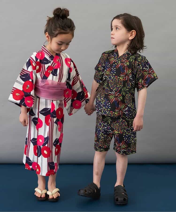 BREEZE Jinbei Kimono 80-140cm Boys' Summer TOPS PANTS Japanese Summer Festival Special