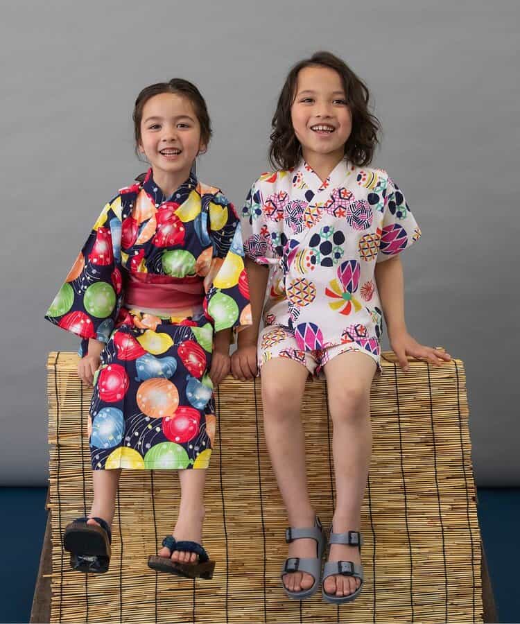 BREEZE Jinbei Kimono 80-140cm Boys' Summer TOPS PANTS Japanese Summer Festival Special