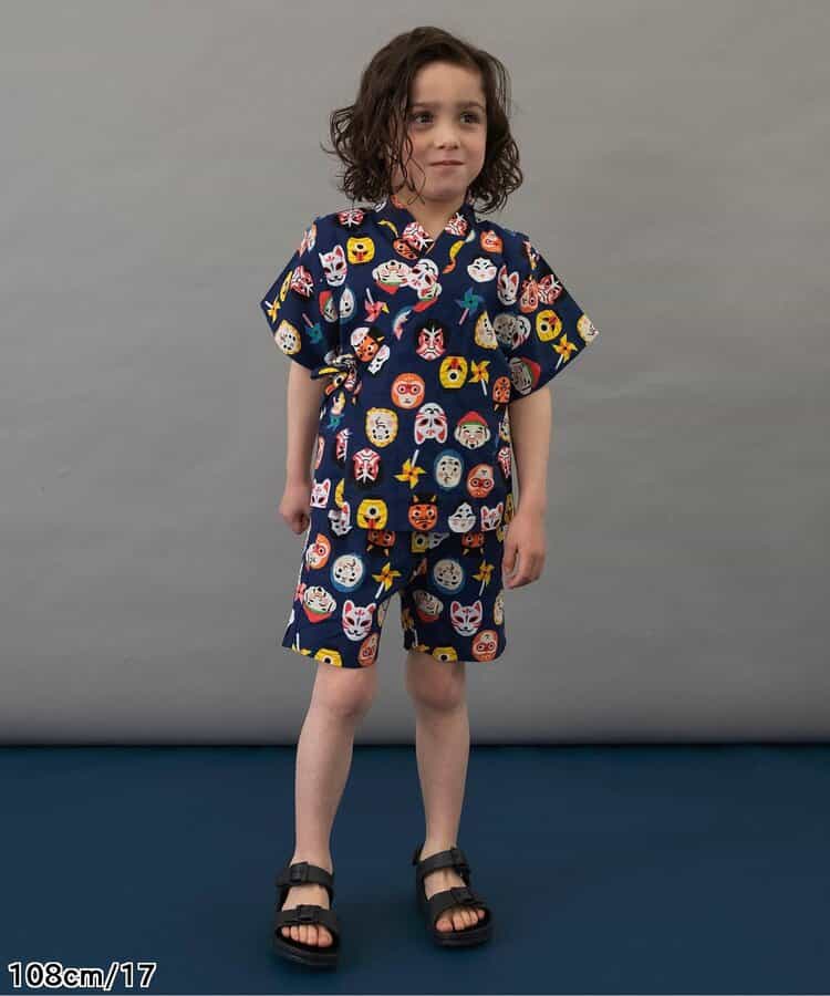 BREEZE Jinbei Kimono 80-140cm Boys' Summer TOPS PANTS Japanese Summer Festival Special