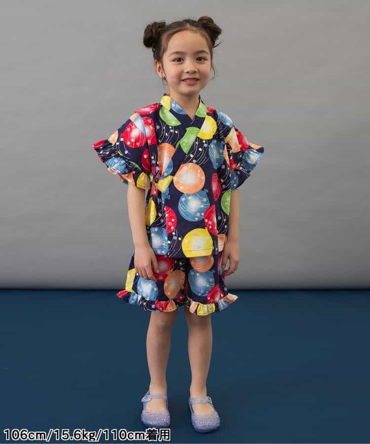 BREEZE Jinbei Kimono 80-140cm Girls' Summer TOPS PANTS Japanese Summer Festival Special