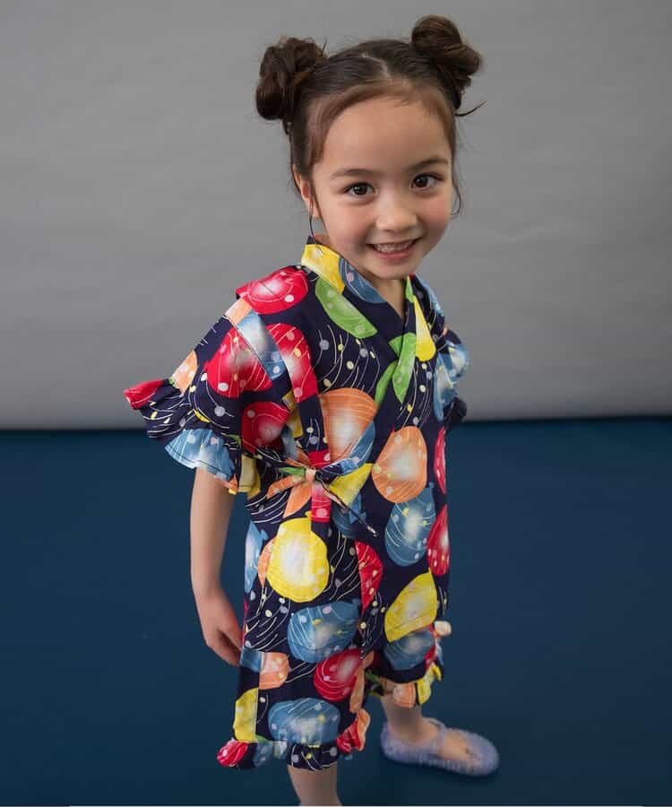 BREEZE Jinbei Kimono 80-140cm Girls' Summer TOPS PANTS Japanese Summer Festival Special