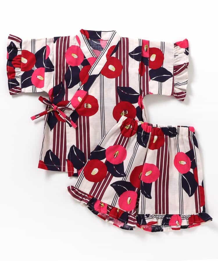 BREEZE Jinbei Kimono 80-140cm Girls' Summer TOPS PANTS Japanese Summer Festival Special