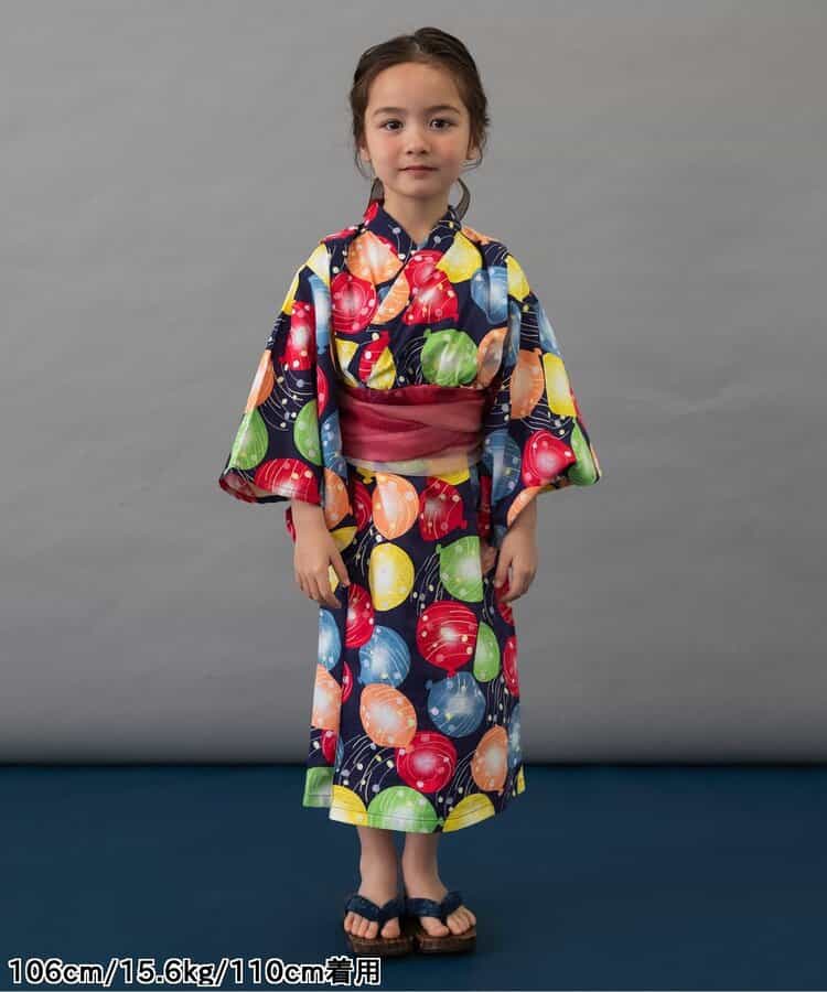 BREEZE Japanese Yukata Kimono 100-140cm Girls' Summer Dresses Japanese Summer Festival Special