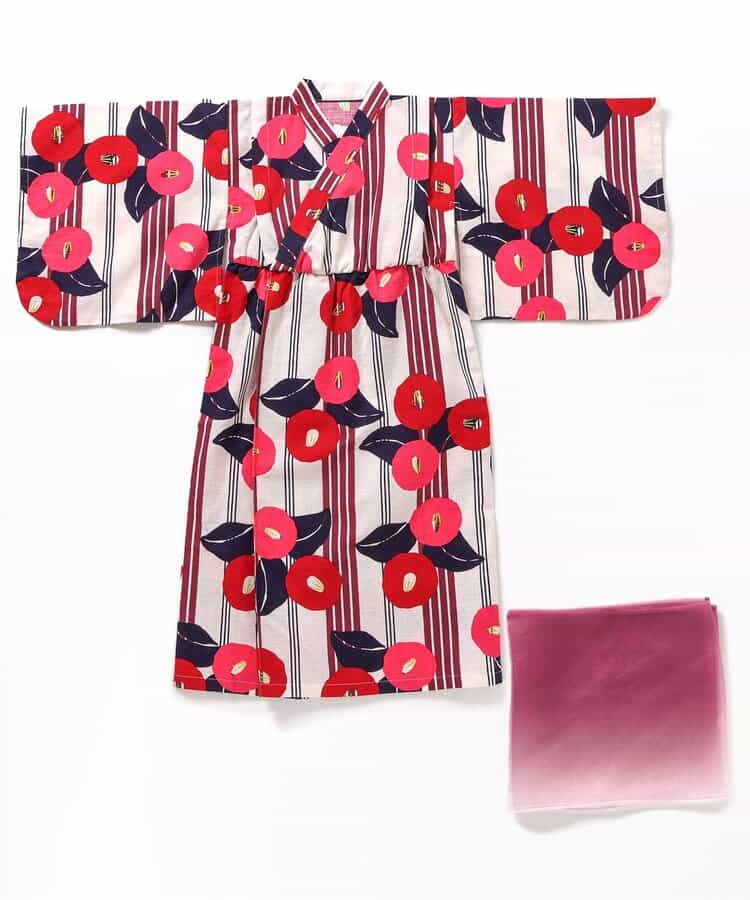 BREEZE Japanese Yukata Kimono 100-140cm Girls' Summer Dresses Japanese Summer Festival Special