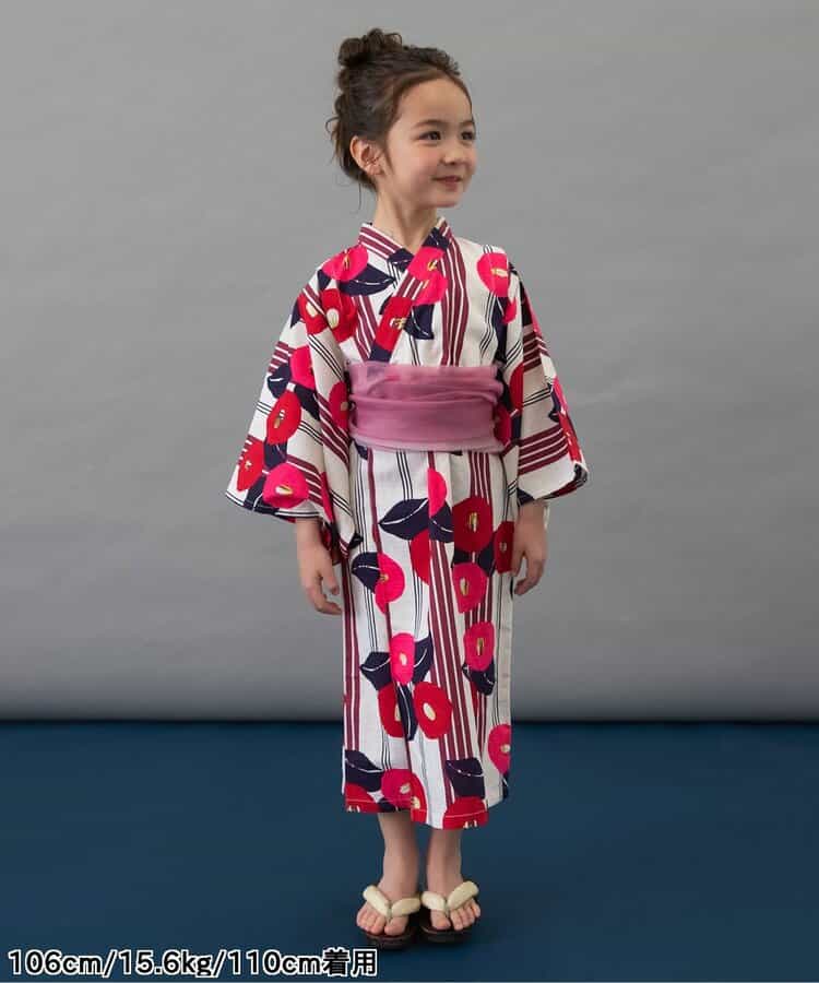 BREEZE Japanese Yukata Kimono 100-140cm Girls' Summer Dresses Japanese Summer Festival Special