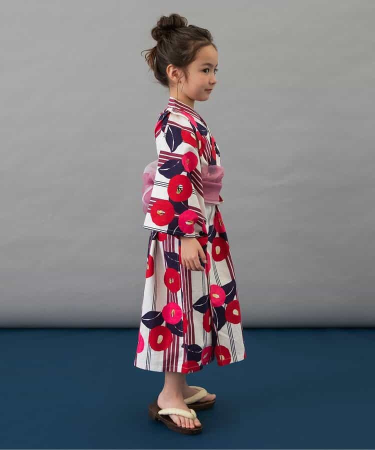 BREEZE Japanese Yukata Kimono 100-140cm Girls' Summer Dresses Japanese Summer Festival Special