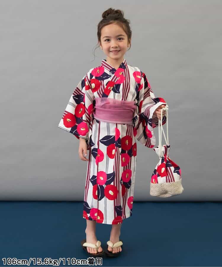 BREEZE Japanese Yukata Kimono 100-140cm Girls' Summer Dresses Japanese Summer Festival Special