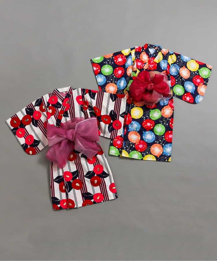 BREEZE Japanese Yukata Kimono 100-140cm Girls' Summer Dresses Japanese Summer Festival Special
