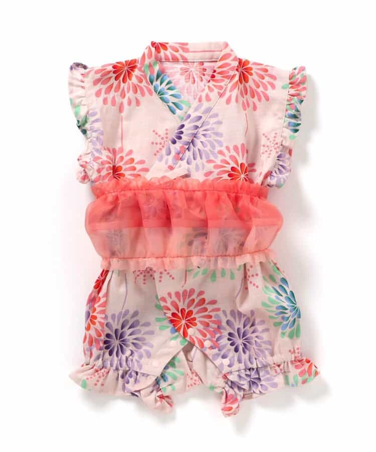 BREEZE Jinbei Kimono 70-80cm Girls' Summer Jumpsuit for Newborn Babies - Japanese Summer Festival Special