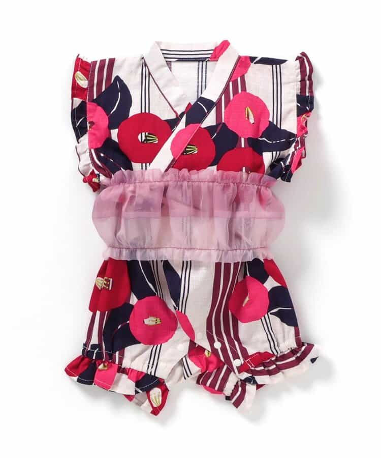 BREEZE Jinbei Kimono 70-80cm Girls' Summer Jumpsuit for Newborn Babies - Japanese Summer Festival Special