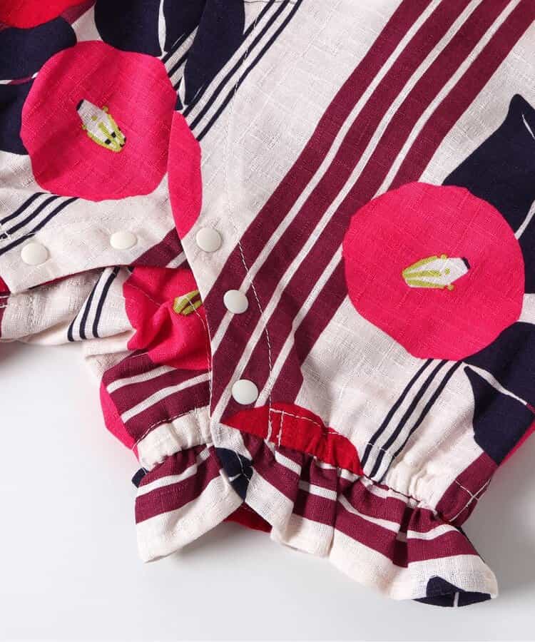 BREEZE Jinbei Kimono 70-80cm Girls' Summer Jumpsuit for Newborn Babies - Japanese Summer Festival Special