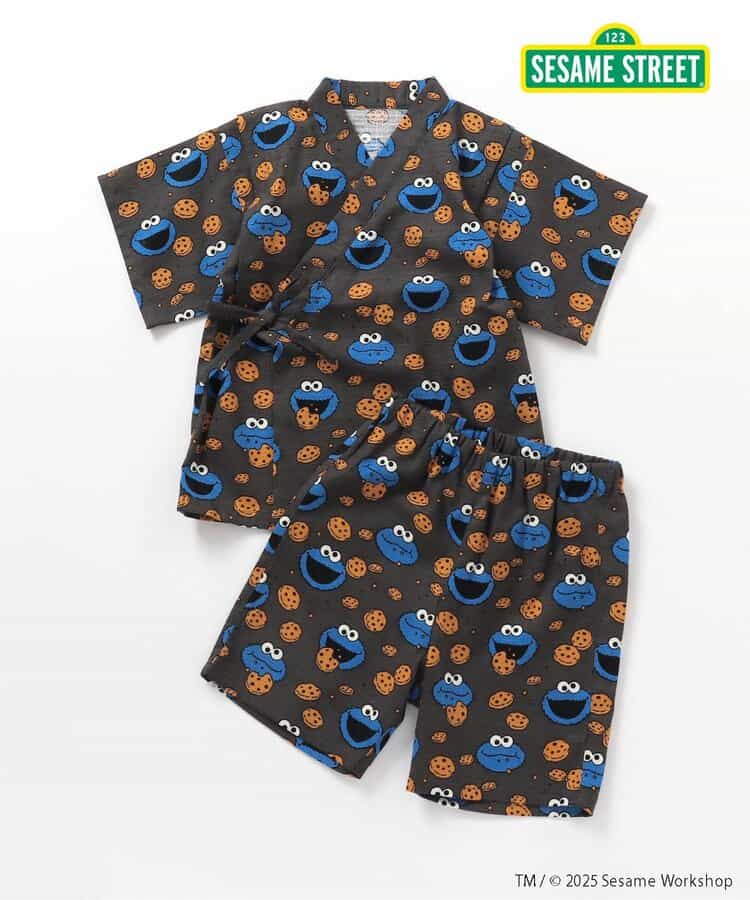 BREEZE x SESAME STREET Jinbei Japanese Kimono 80-130cm Boys' Summer TOPS PANTS Japanese Summer Festival Special