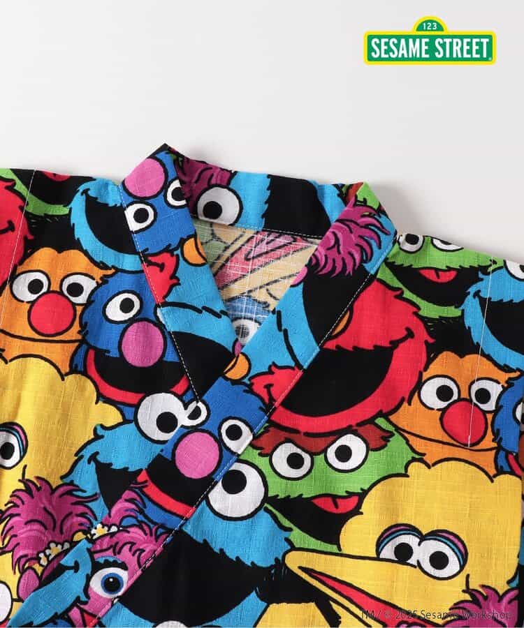 BREEZE x SESAME STREET Jinbei Japanese Kimono 80-130cm Boys' Summer TOPS PANTS Japanese Summer Festival Special