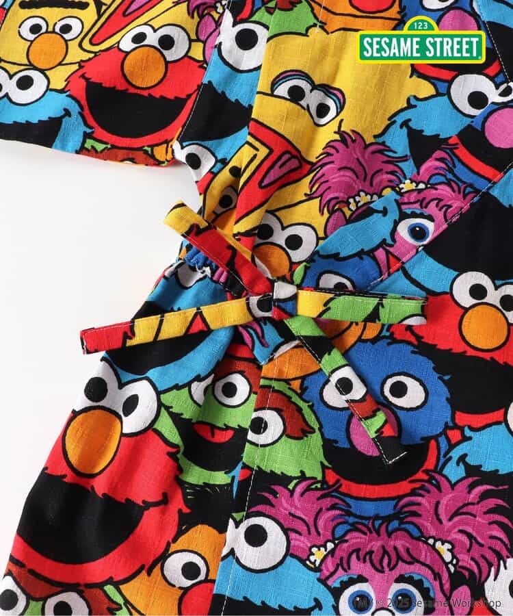 BREEZE x SESAME STREET Jinbei Japanese Kimono 80-130cm Boys' Summer TOPS PANTS Japanese Summer Festival Special