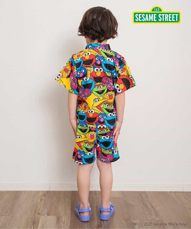 BREEZE x SESAME STREET Jinbei Japanese Kimono 80-130cm Boys' Summer TOPS PANTS Japanese Summer Festival Special