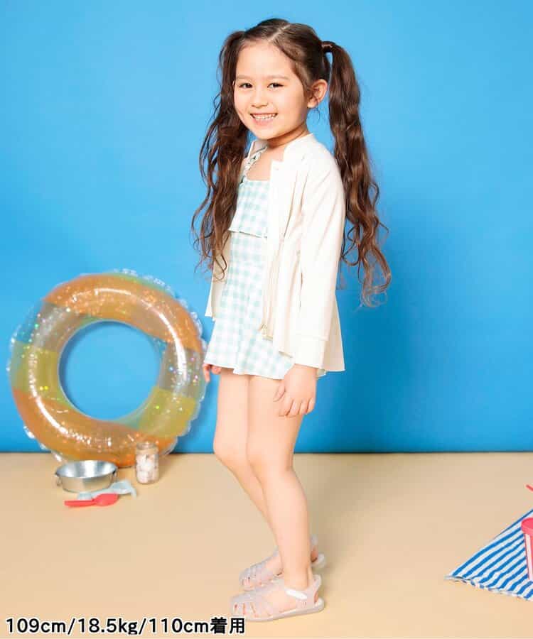 BREEZE UV-Proof Swimsuit Jacket (80-140cm) for Girls (Japanese Children's Clothing) - Summer Swimsuit Special