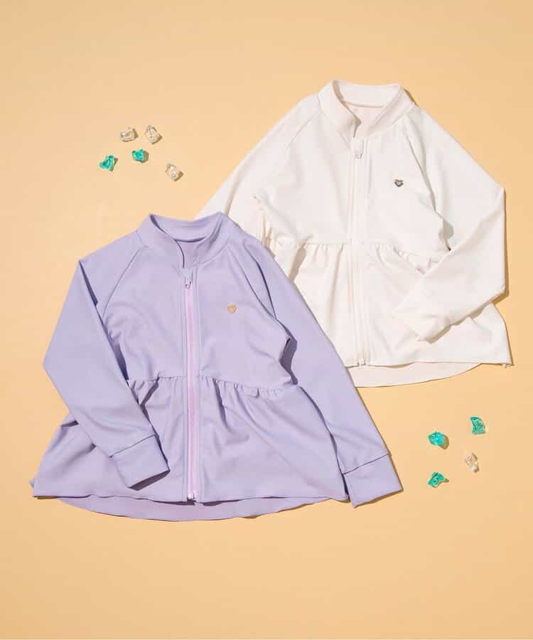 BREEZE UV-Proof Swimsuit Jacket (80-140cm) for Girls (Japanese Children's Clothing) - Summer Swimsuit Special