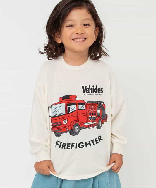 日本童裝 BREEZE 車印花上衣 80-140cm 男童款 秋季 TOPS