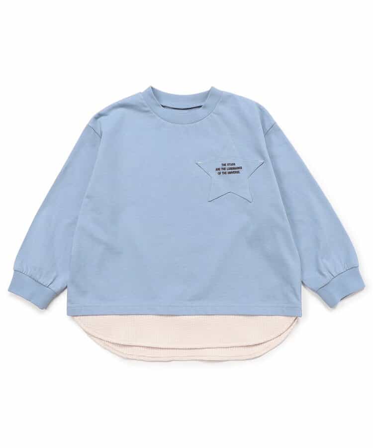 日本童裝 BREEZE 假兩件星星上衣 80-150cm 男童款 秋季 TOPS