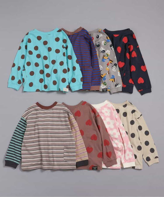 日本童裝 BREEZE 全身印花長袖上衣 80-140cm 男童款/女童款 秋季 TOPS