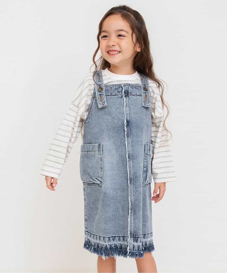 日本童裝 BREEZE 吊帶牛仔裙 80-130cm 女童款 秋季 DRESSES