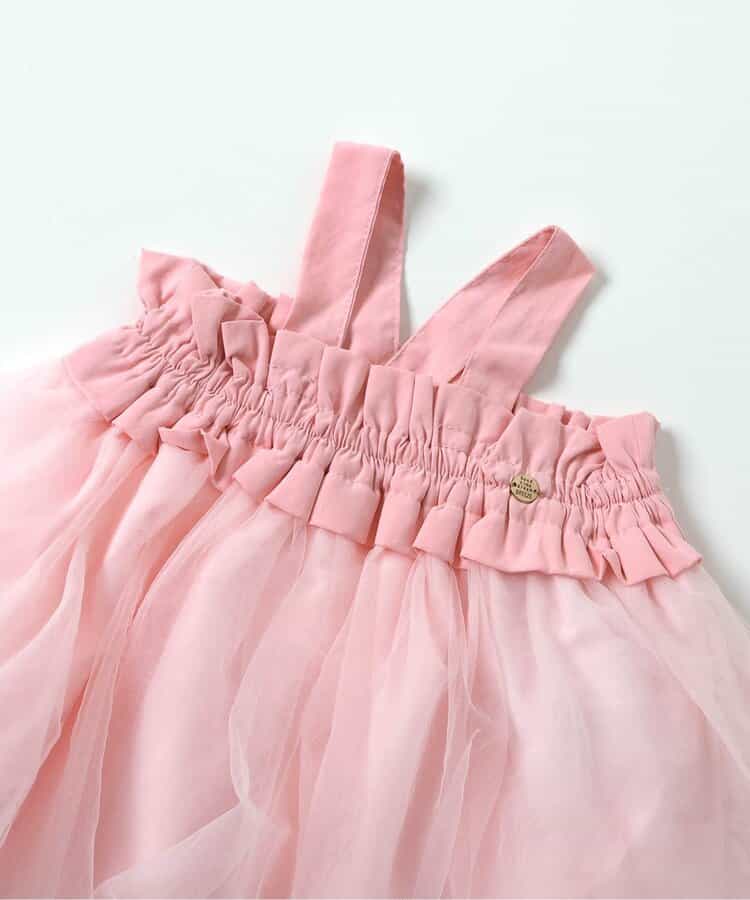 日本童裝 BREEZE 網紗連身裙 70-80cm 女童款 初生嬰兒 秋季 DRESSES