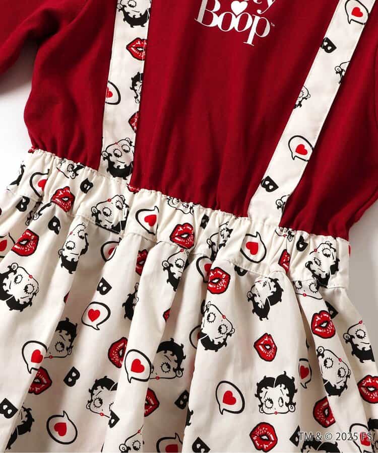 日本童裝 BREEZE x Betty Boop 假兩件連身裙 80-140cm 女童款 秋季 DRESSES