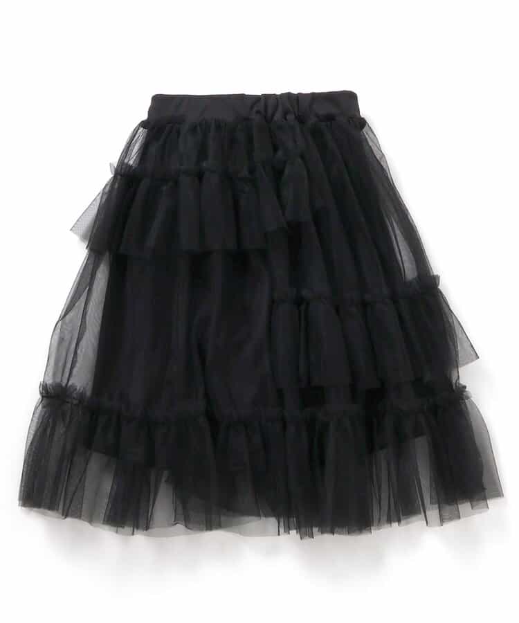 日本童裝 BREEZE 不對稱薄紗裙 80-140cm 女童款 秋季 SKIRTS
