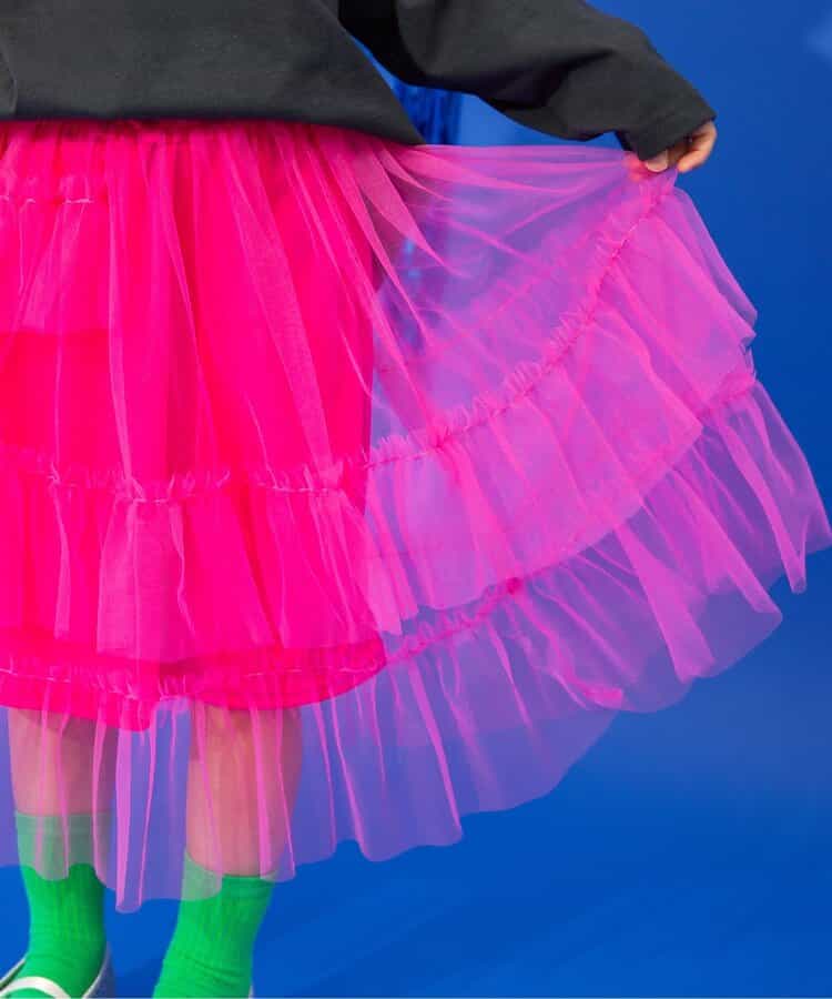 日本童裝 BREEZE 不對稱薄紗裙 80-140cm 女童款 秋季 SKIRTS