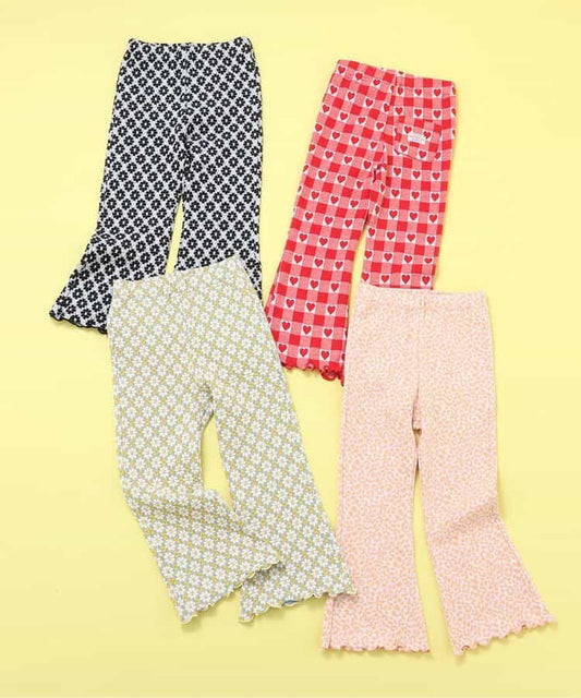 日本童裝 BREEZE 全身提花喇叭褲 80-140cm 女童款 秋季 PANTS