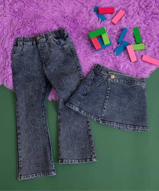 日本童裝 BREEZE 牛仔裙及褲子套裝 90-140cm 女童款 秋季 SKIRTS PANTS