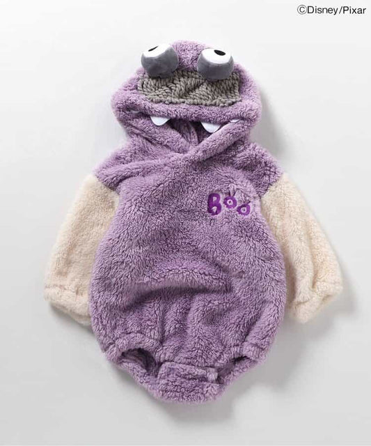 日本童裝 BREEZE x 怪獸電力公司 絨毛連衣 70-80cm 男童款/女童款 初生嬰兒 秋季 Jumpsuit