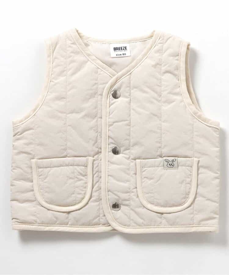 日本童裝 BREEZE 夾棉背心 80cm 男童款 初生嬰兒 秋季 OUTERWEAR
