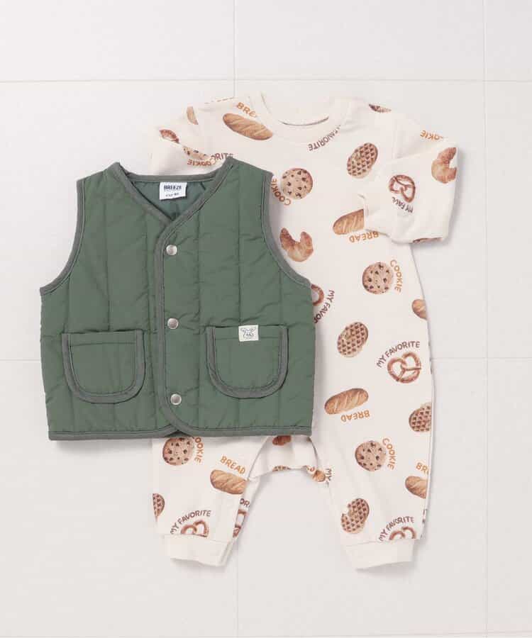 日本童裝 BREEZE 夾棉背心 80cm 男童款 初生嬰兒 秋季 OUTERWEAR