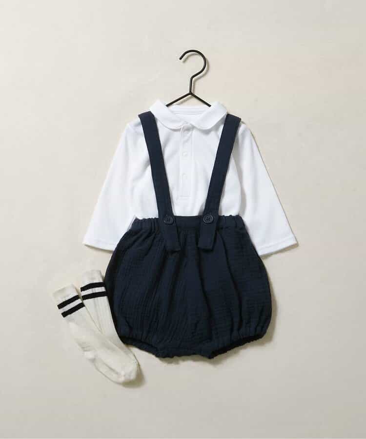 日本童裝 BREEZE 吊帶褲 70-80cm 男童款 初生嬰兒 秋季 Jumpsuit
