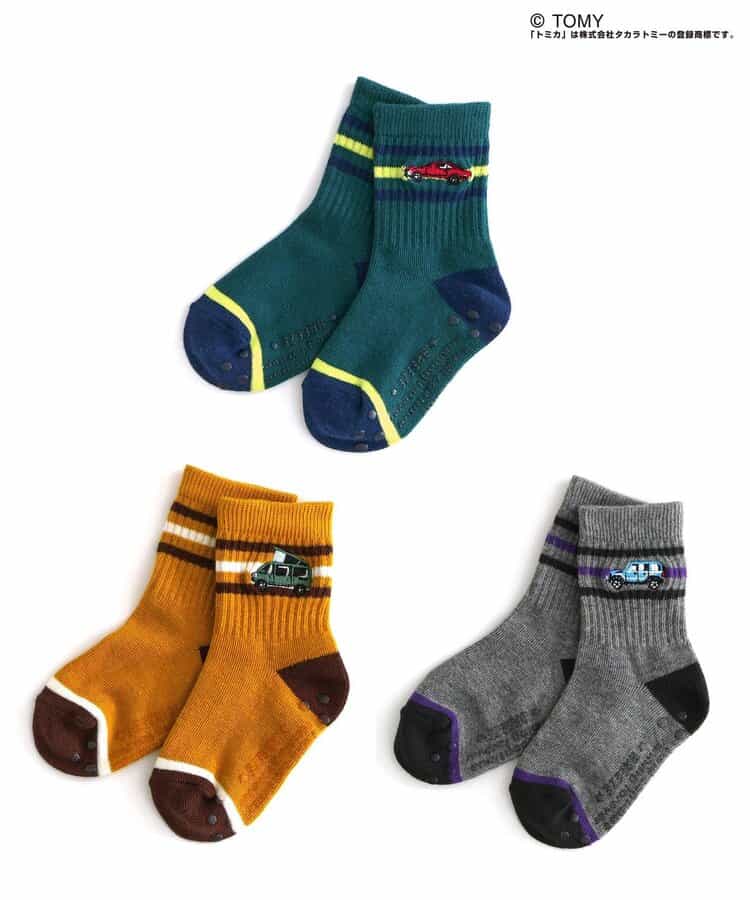 BR#22EE x TOMICA Socks (3 pairs, 10-18cm) - Direct from Japan