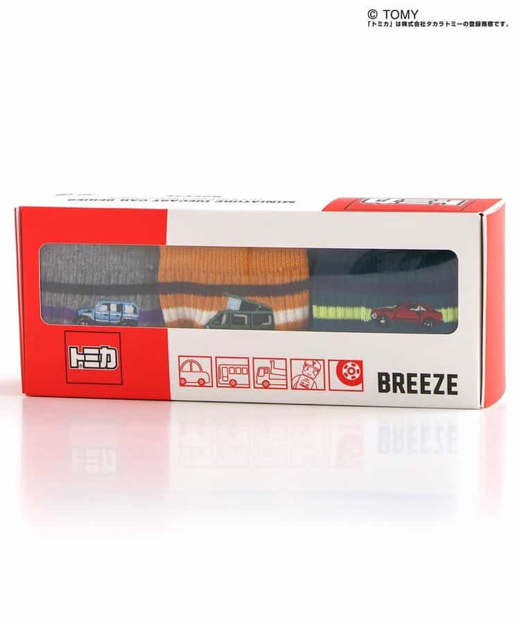 BR#22EE x TOMICA Socks (3 pairs, 10-18cm) - Direct from Japan