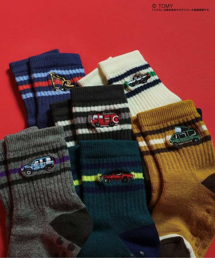 BR#22EE x TOMICA Socks (3 pairs, 10-18cm) - Direct from Japan