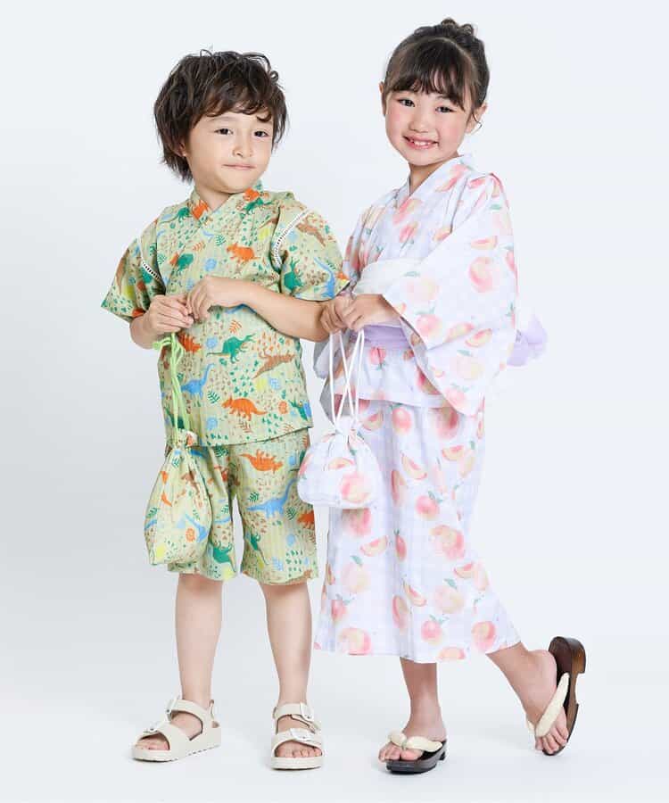 Japanese Ampersand Jinbei Pouch Japanese Kimono 80-140cm Boys Summer Other Brands Children's Clothing TOPS PANTS Japanese Summer Festival Special