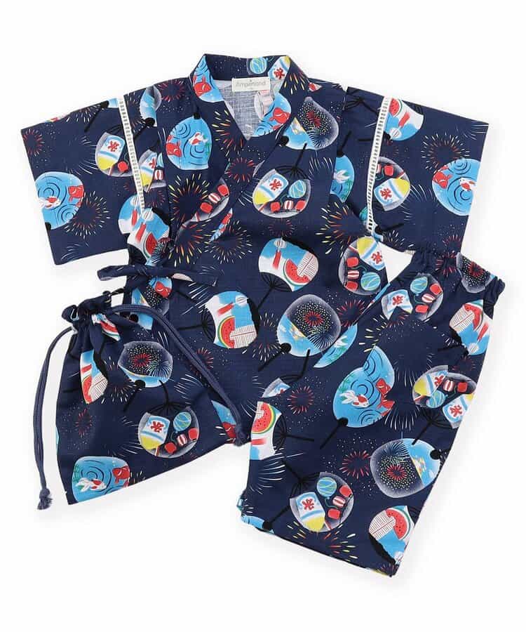 Japanese Ampersand Jinbei Pouch Japanese Kimono 80-140cm Boys Summer Other Brands Children's Clothing TOPS PANTS Japanese Summer Festival Special