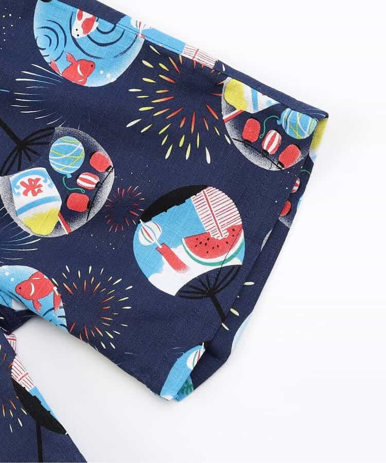 Japanese Ampersand Jinbei Pouch Japanese Kimono 80-140cm Boys Summer Other Brands Children's Clothing TOPS PANTS Japanese Summer Festival Special