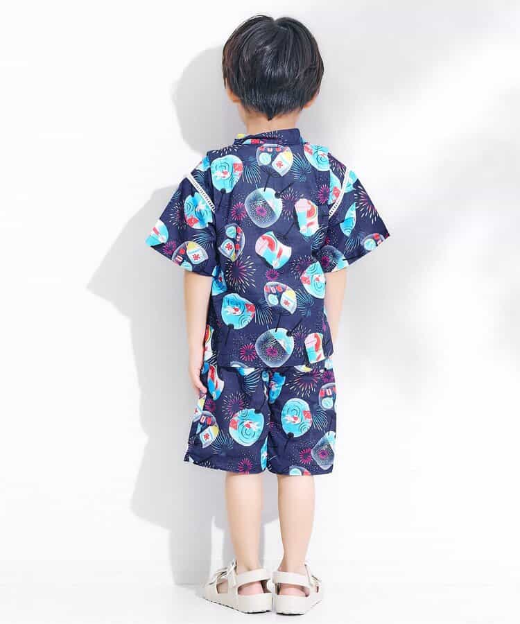 Japanese Ampersand Jinbei Pouch Japanese Kimono 80-140cm Boys Summer Other Brands Children's Clothing TOPS PANTS Japanese Summer Festival Special