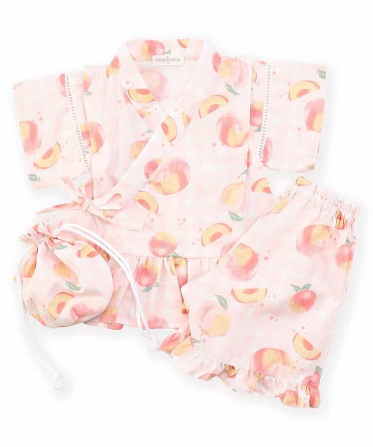 Japanese Ampersand Jinbei Ren Pouch Japanese Kimono 80-140cm Girls Summer Other Brands Children's Clothing TOPS PANTS Japanese Summer Festival Special