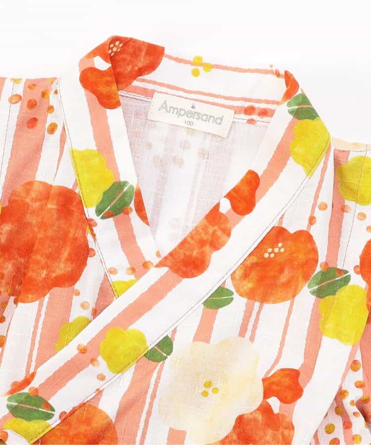 Japanese Ampersand Jinbei Ren Pouch Japanese Kimono 80-140cm Girls Summer Other Brands Children's Clothing TOPS PANTS Japanese Summer Festival Special