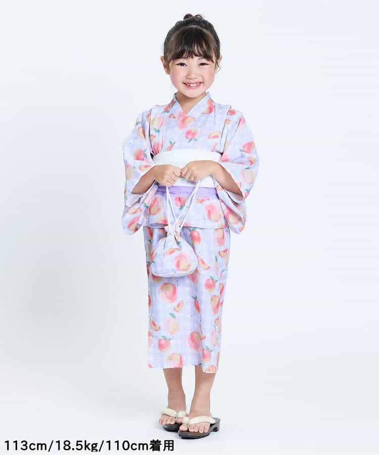 Japanese Ampersand 2Way Yukata with Pouch (80-140cm) Japanese Kimono for Girls (Summer Dresses from Other Brands)