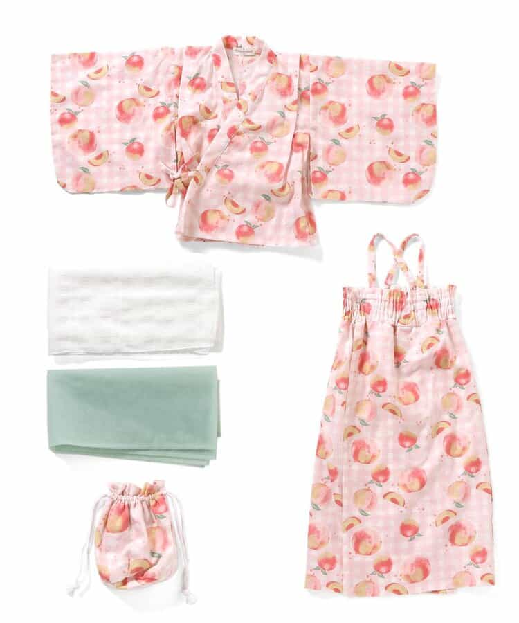 Japanese Ampersand 2Way Yukata with Pouch (80-140cm) Japanese Kimono for Girls (Summer Dresses from Other Brands)
