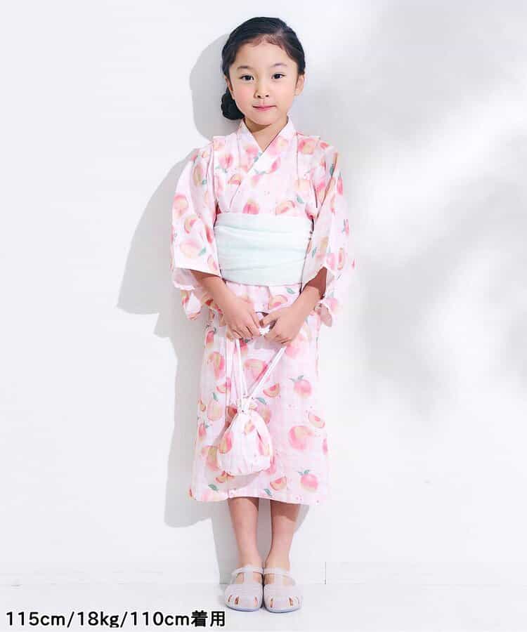 Japanese Ampersand 2Way Yukata with Pouch (80-140cm) Japanese Kimono for Girls (Summer Dresses from Other Brands)