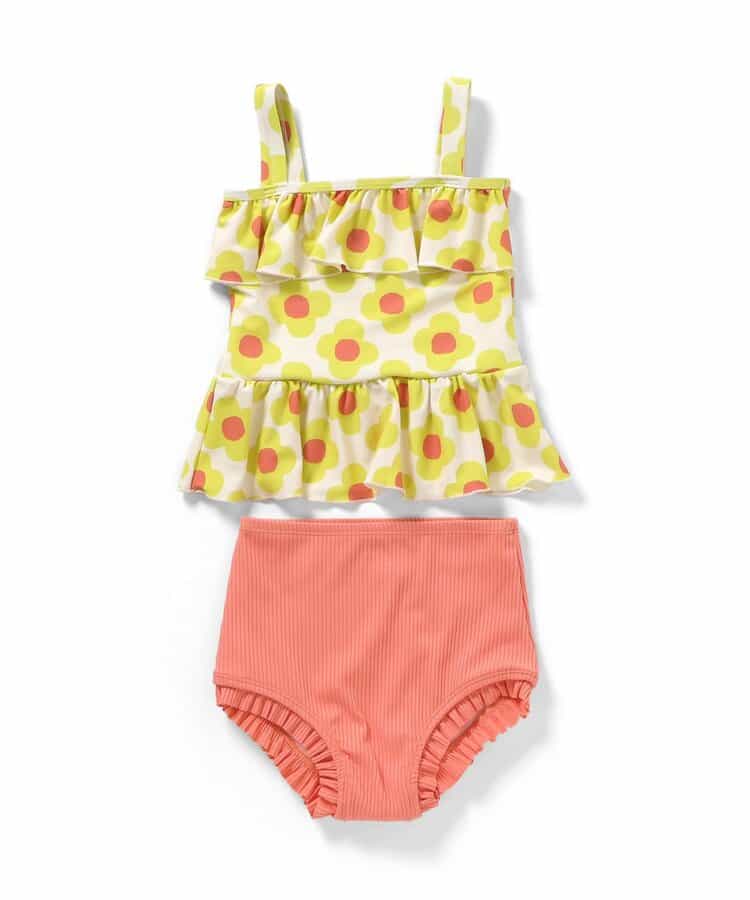 Ampersand UV-Proof Two-Piece Swimsuit (Direct from Japan) 80-140cm Girls' Summer Swimsuit Special